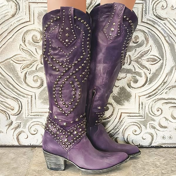Lori | Western Knee-High Boots