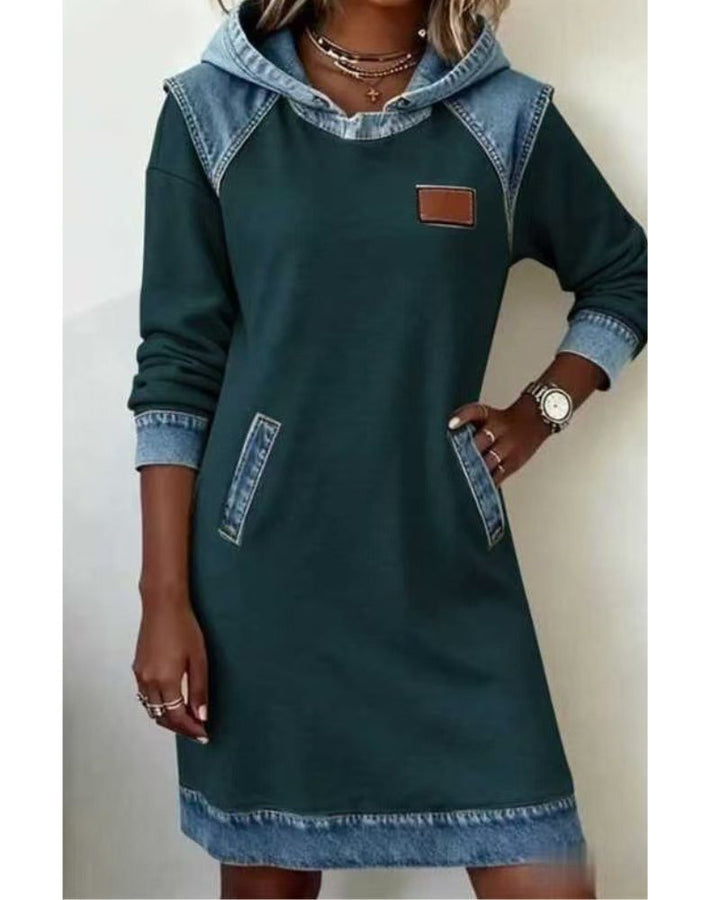 Hailey | Hooded Denim-Style Dress