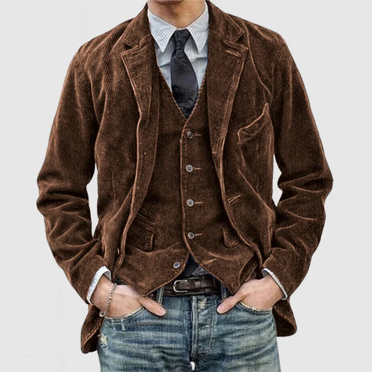 Frank | Premium 2-Piece Corduroy Blazer & Vest Set