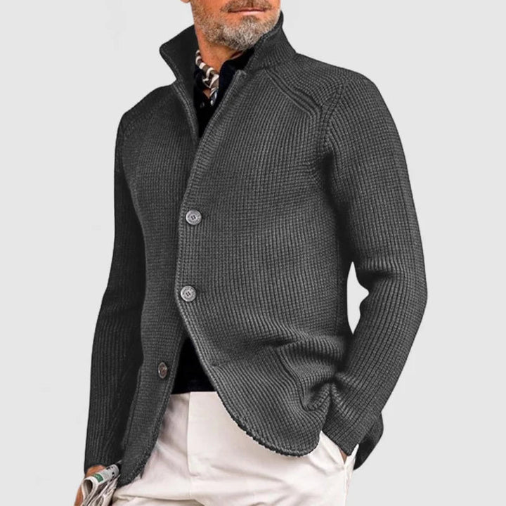 Leander | Sophisticated Ribbed Knit Cardigan