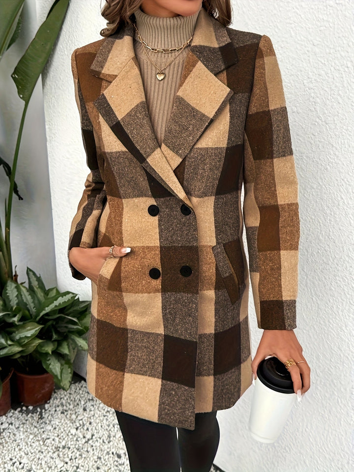 Charlotte | Checked Double-Breasted Winter Coat