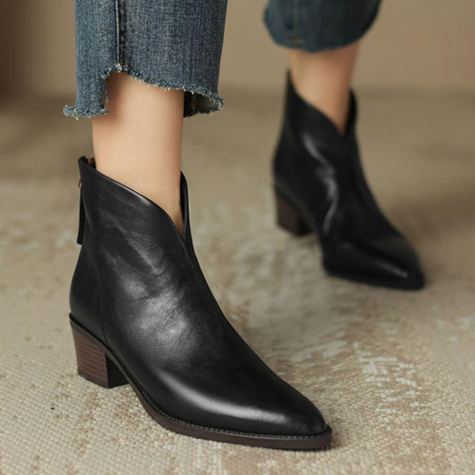 Elise | Low-Heel Luxury Ankle Boots