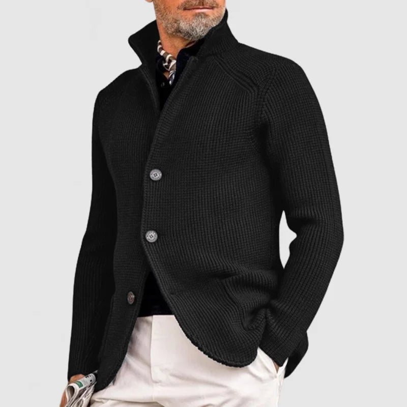 Leander | Sophisticated Ribbed Knit Cardigan