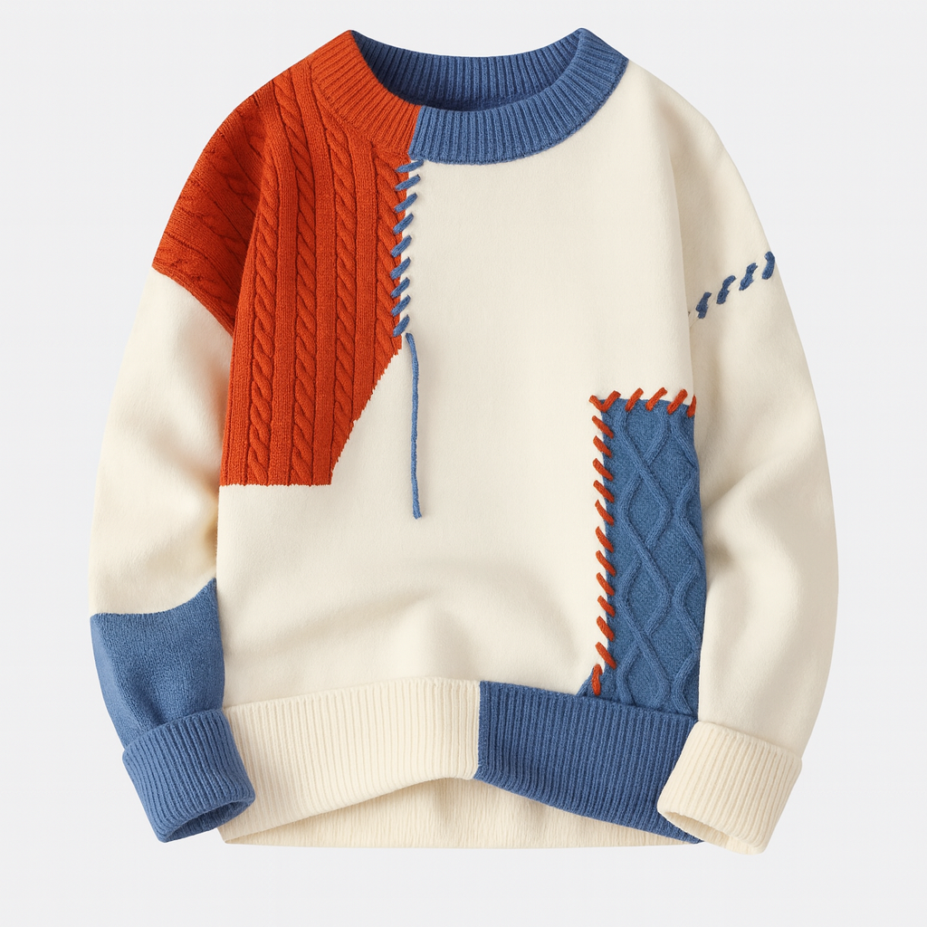 Felix | Modern Patch Knit Sweater