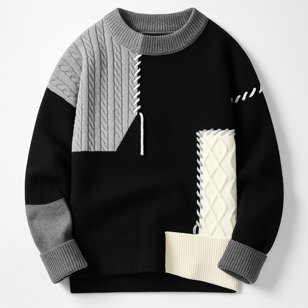 Felix | Modern Patch Knit Sweater