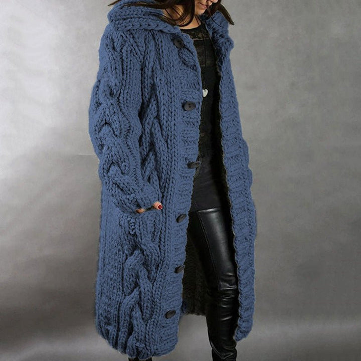 Sophia | Elegant Long Cable-Knit Coat