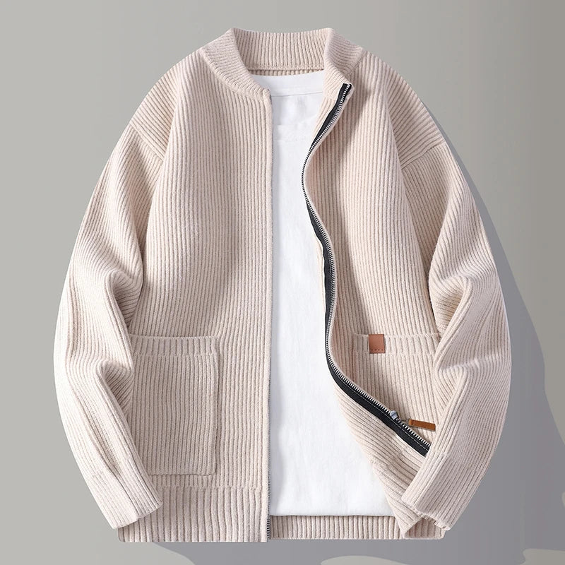 Oliver | Ribbed Knit Zip Jacket