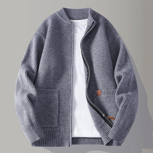 Oliver | Ribbed Knit Zip Jacket