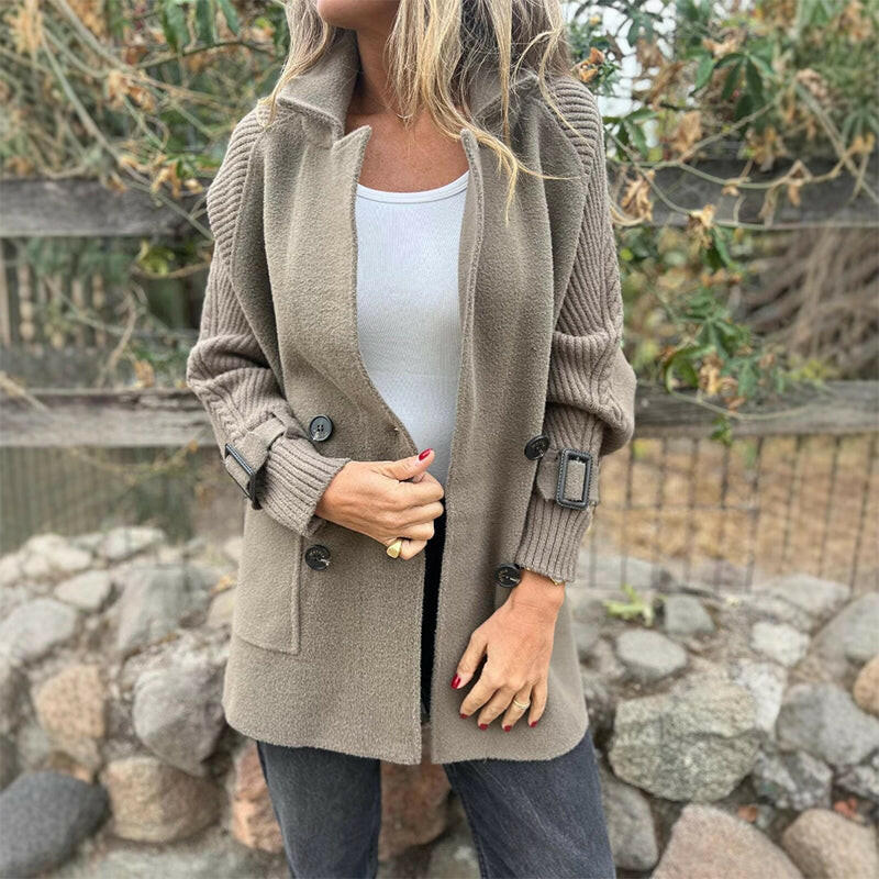 Quinn | Elegant Mid-Length Double-Breasted Coat