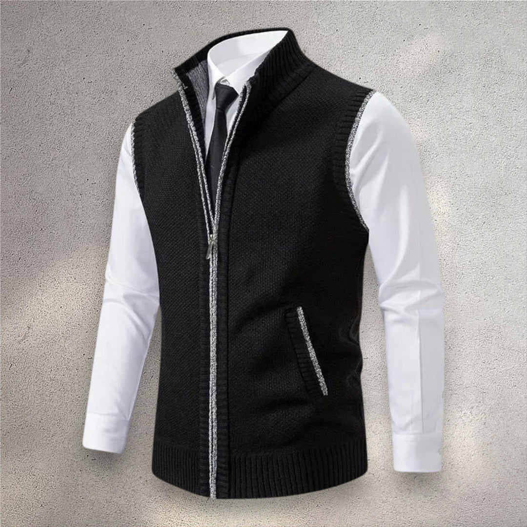 Levan | Classic Zip-Up Knit Vest