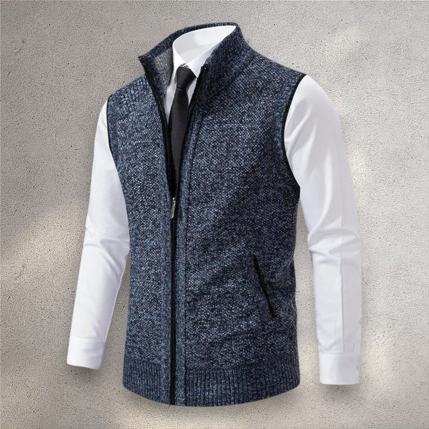 Levan | Classic Zip-Up Knit Vest